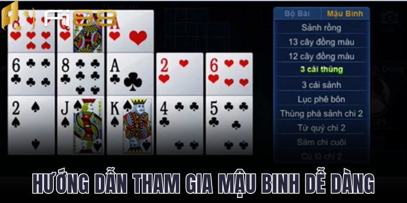 Tìm hiểu hướng dẫn tham gia Mậu Binh dễ dàng